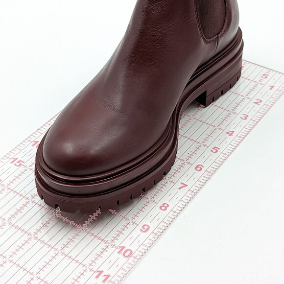 Gianvito Rossi Women Chester Burgundy Leather Chelsea Boots size 6US 36EU - Picture 6 of 8